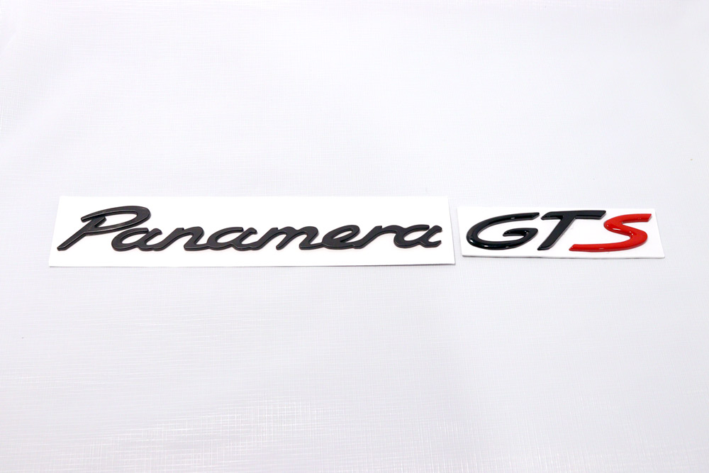 HOT! Black "Panamera GTS" Emblem / badge for rear trunk lid - SALE!